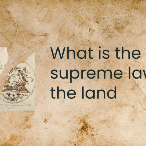 what is the supreme law of the land