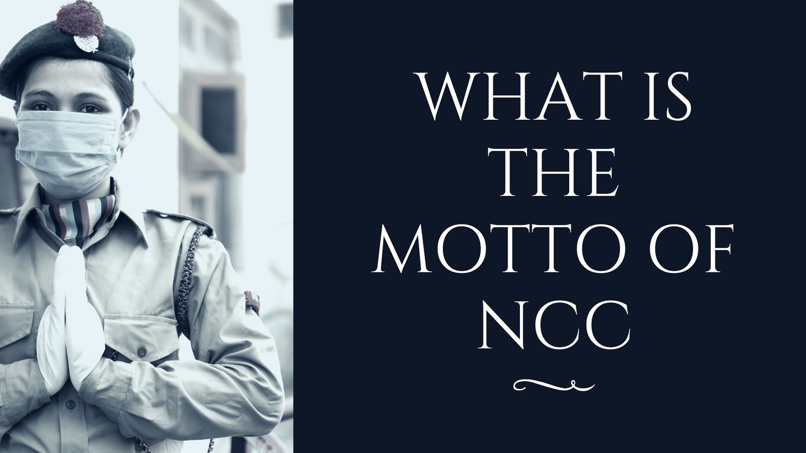 this image has visual representation of the motto of ncc