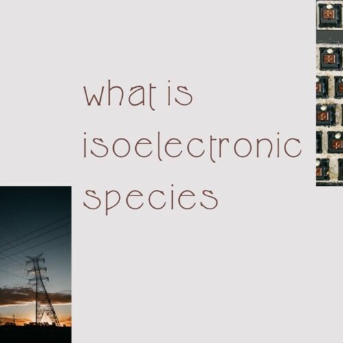 what is isoelectronic species